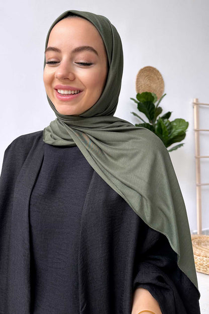 Combed Cotton Shawl - Khaki