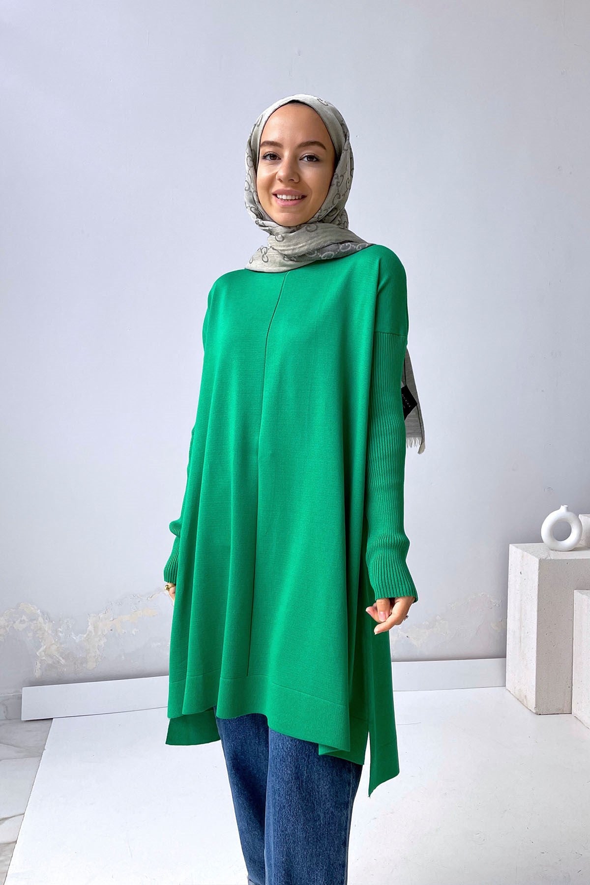 Mira Mercerized Tunic - Green