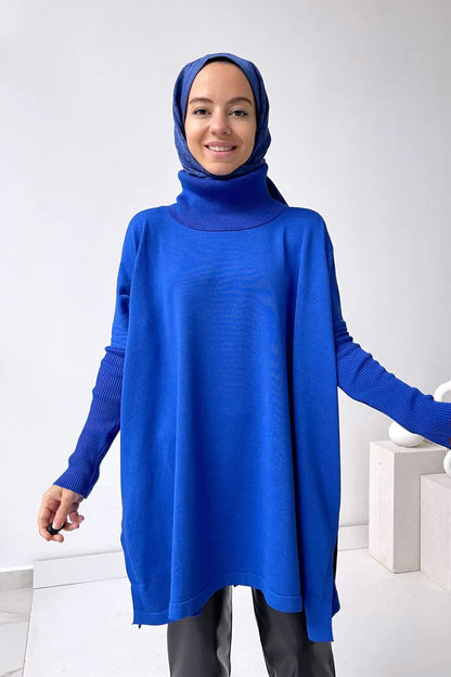 Oversize Mercerized Tunic - Saxe