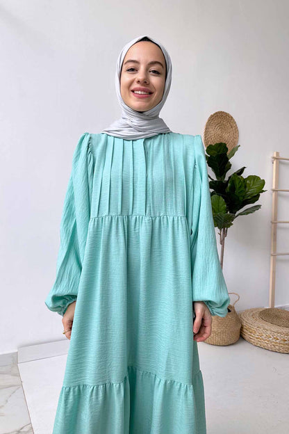 Slack Linen Dress - Mint Green