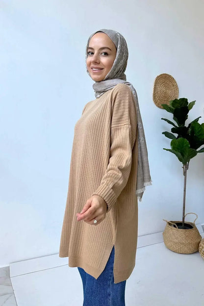 Anje Knitwear Tunic - Camel