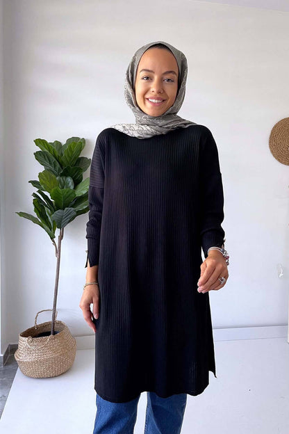 Mercerized Tunic with Wick - Black