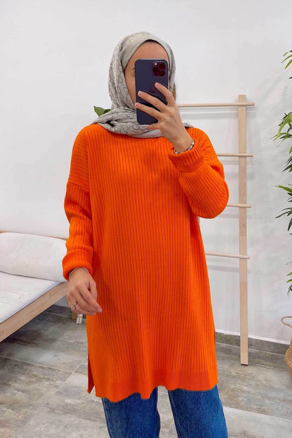 Anje Knitwear Tunic - Orange