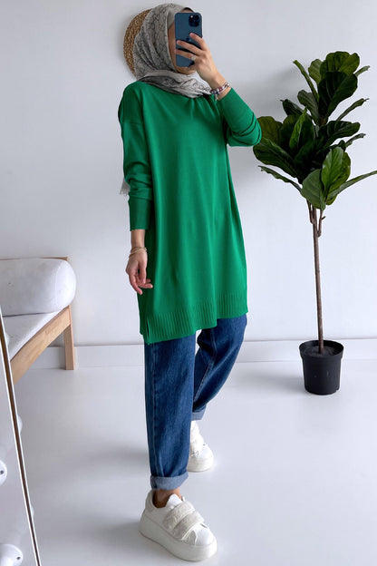 Line Mercerized Tunic - Green