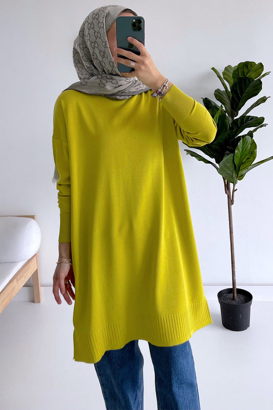 Line Mercerized Tunic - Oil Green