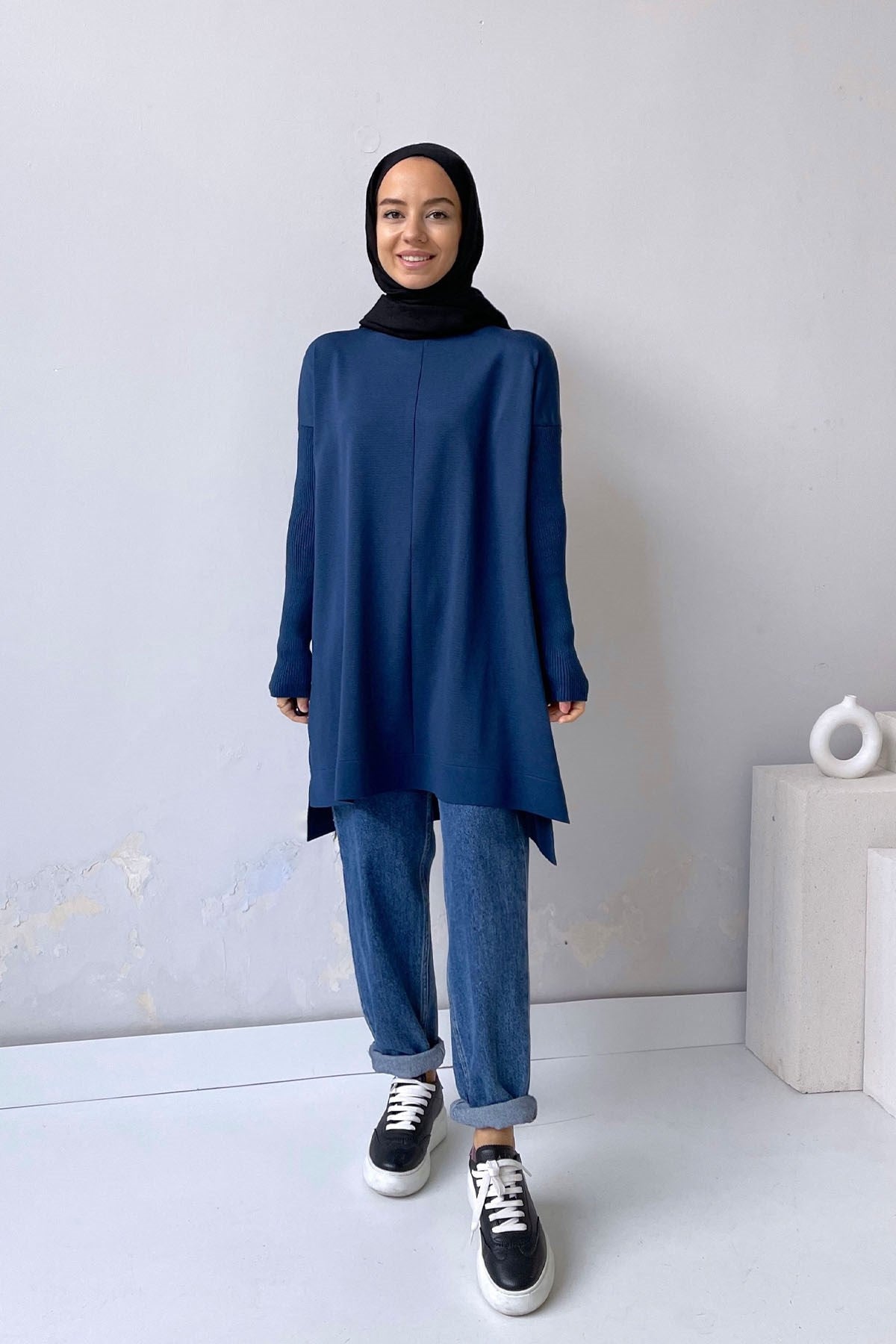 Mira Mercerized Tunic - Petrol