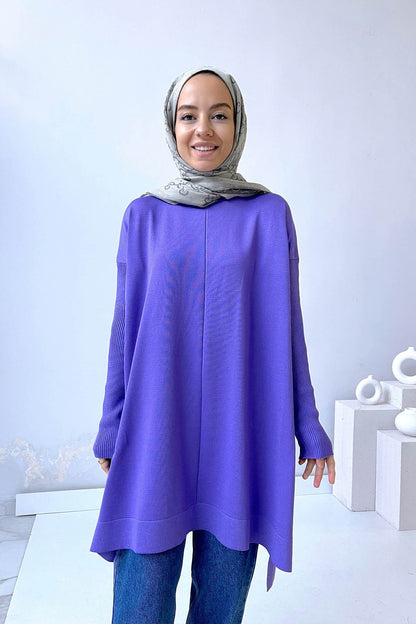 Mira Mercerized Tunic - Violet