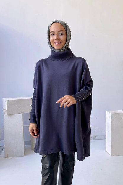 Oversize Mercerized Tunic - Smoked Colored