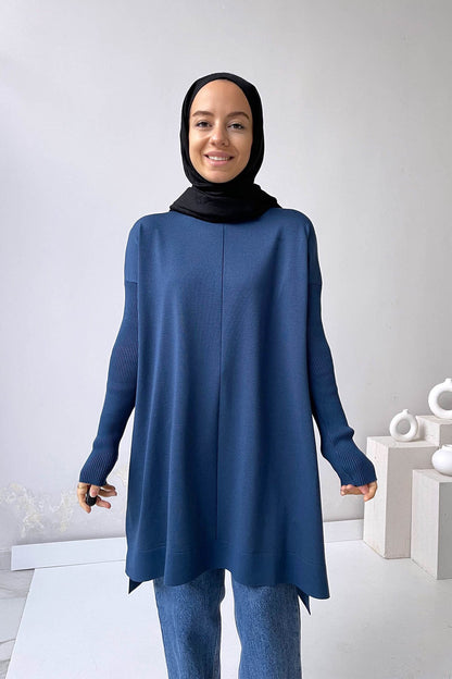 Mira Mercerized Tunic - Petrol