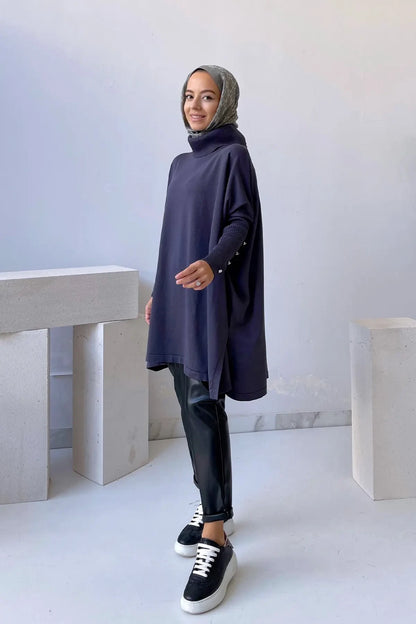 Oversize Mercerized Tunic - Smoked Colored