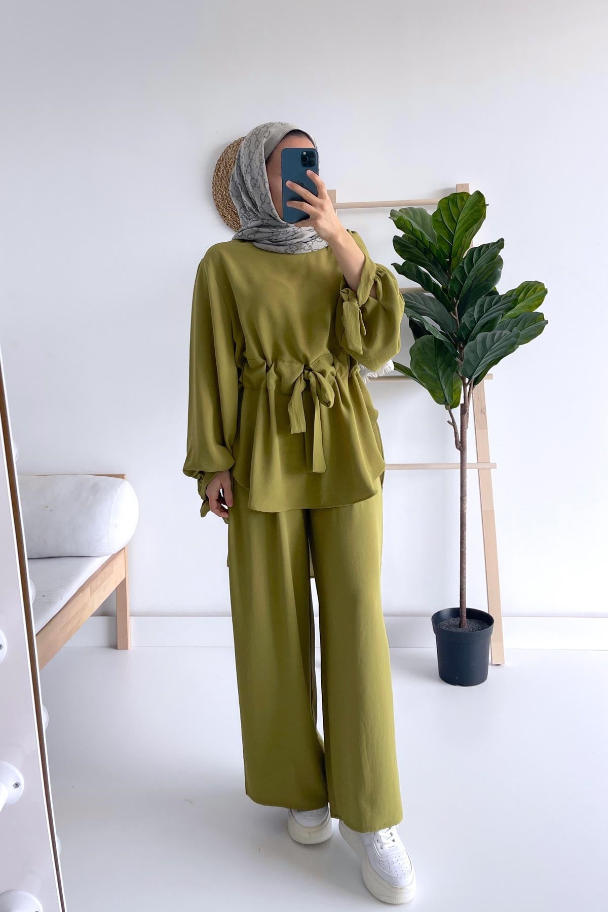 Waist Belt Suit - Green