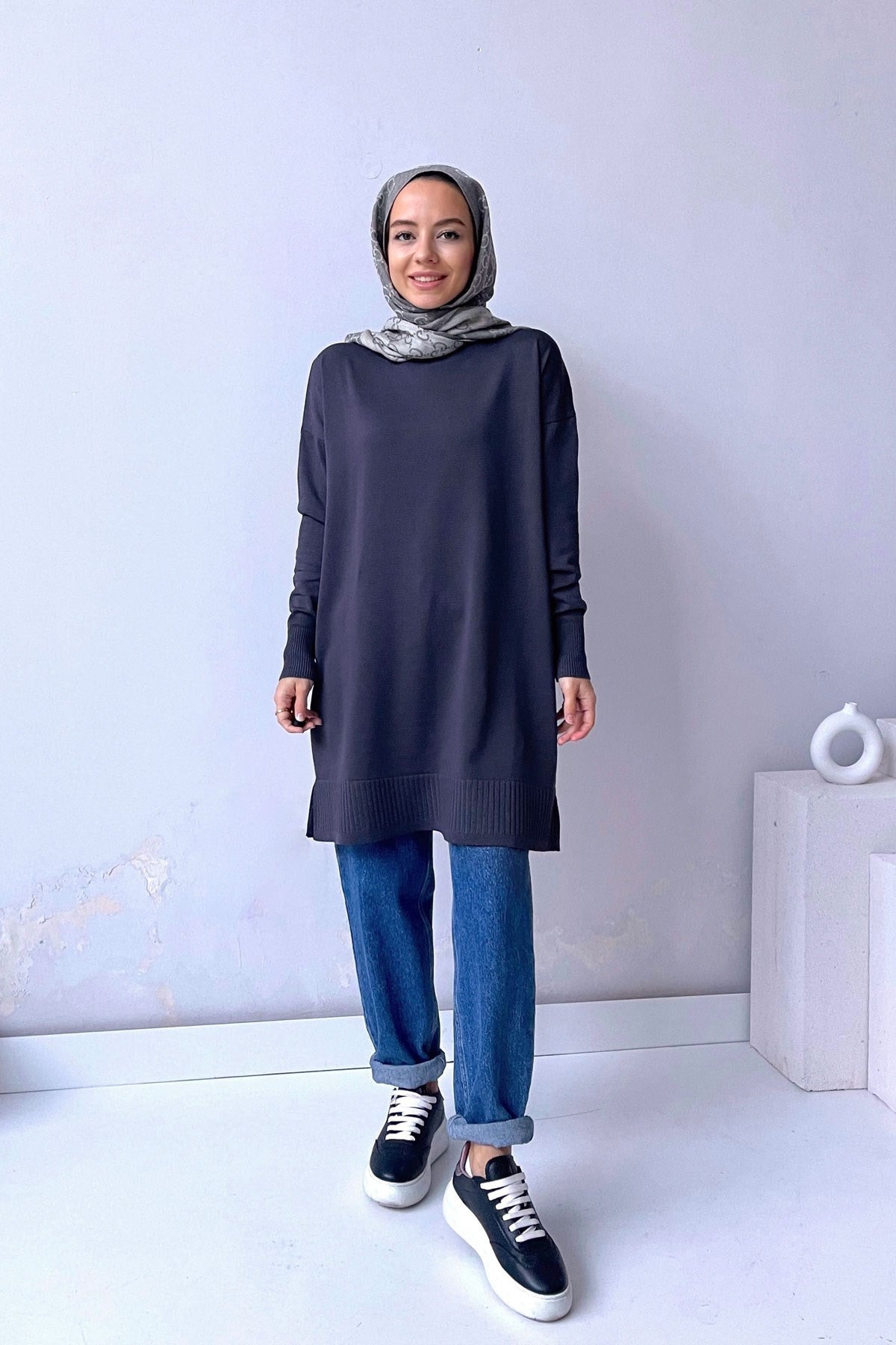 Line Mercerized Tunic - Smoked Colored