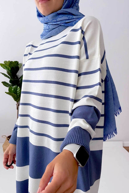 Holy Striped Knitwear Tunic - Indigo