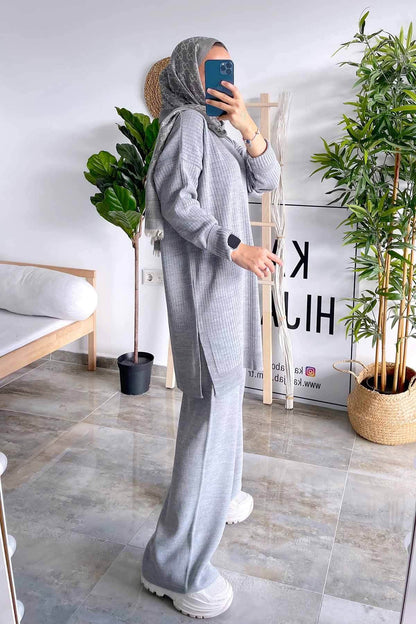 Anje Knitwear Suit - Grey