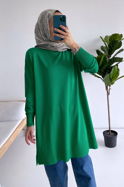 Line Mercerized Tunic - Green