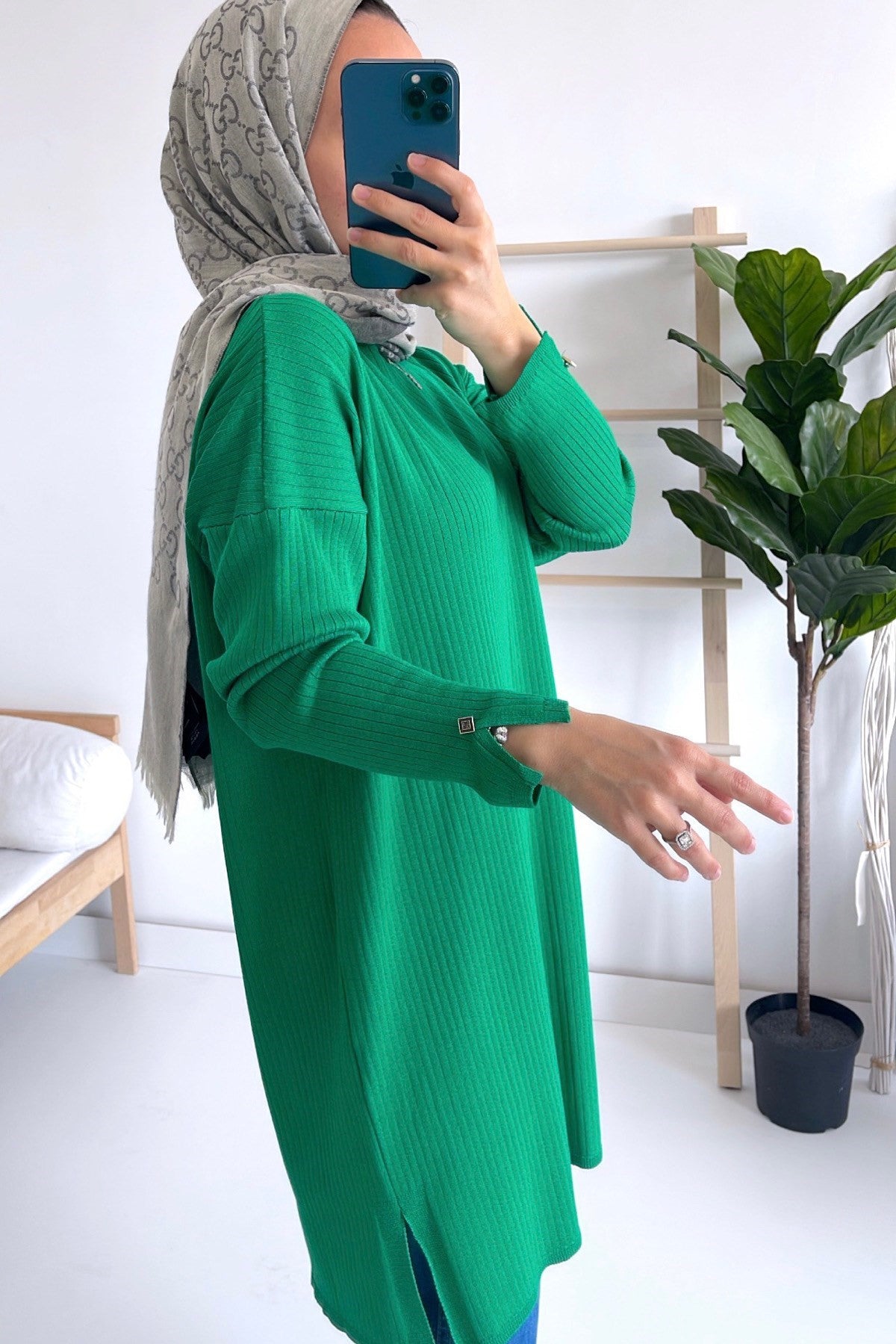 Mercerized Tunic with Wick - Green