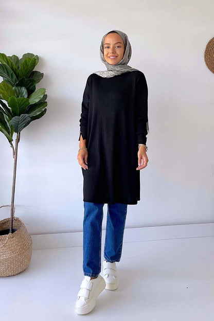 Mercerized Tunic with Wick - Black