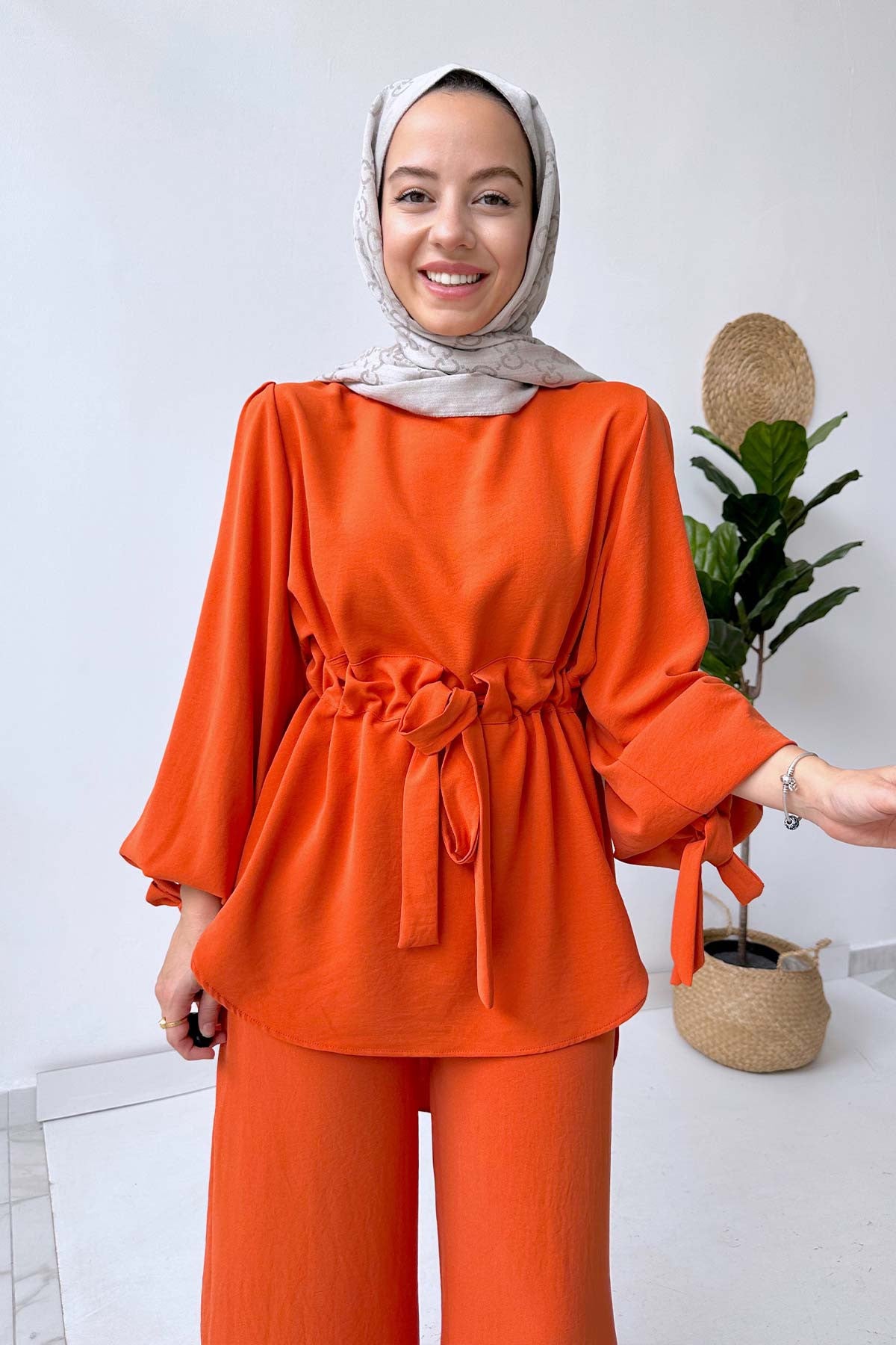 Waist Belt Suit - Orange