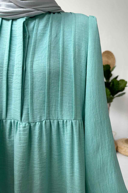 Slack Linen Dress - Mint Green