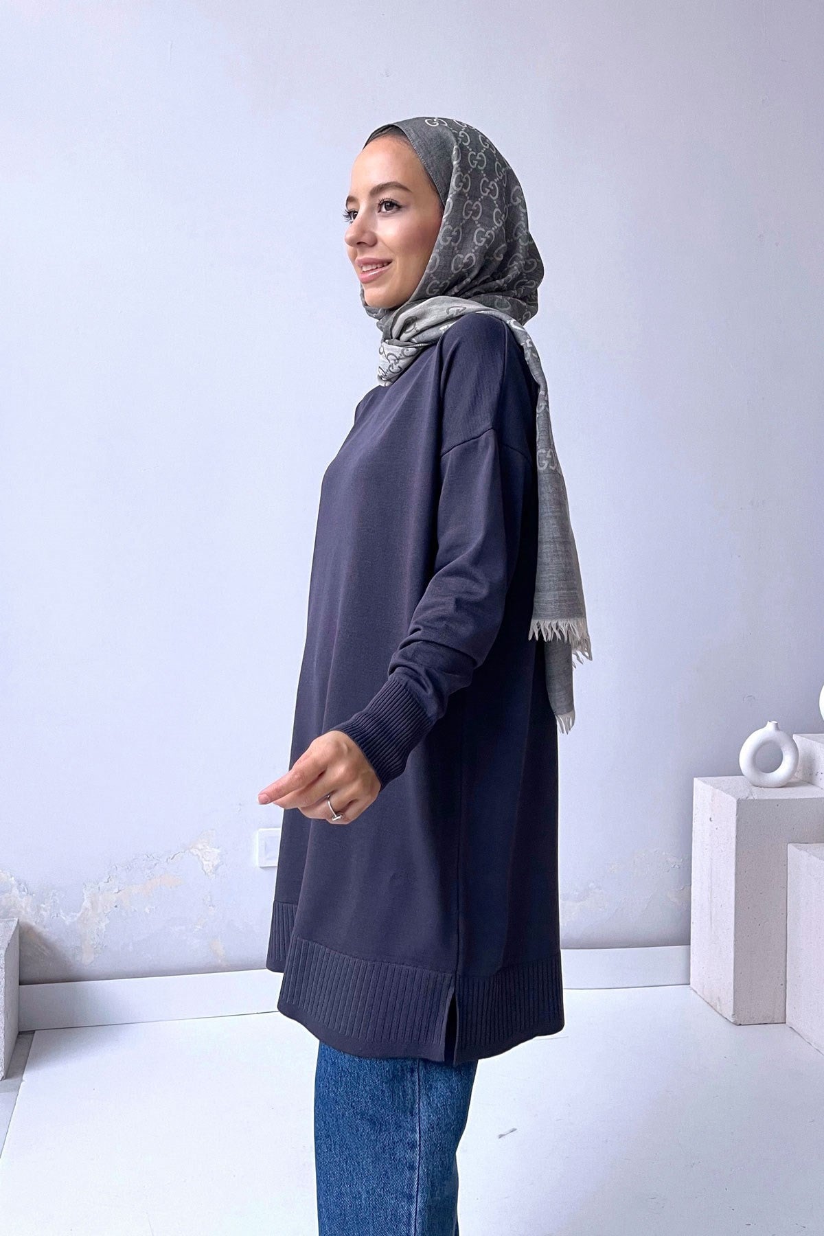 Line Mercerized Tunic - Smoked Colored