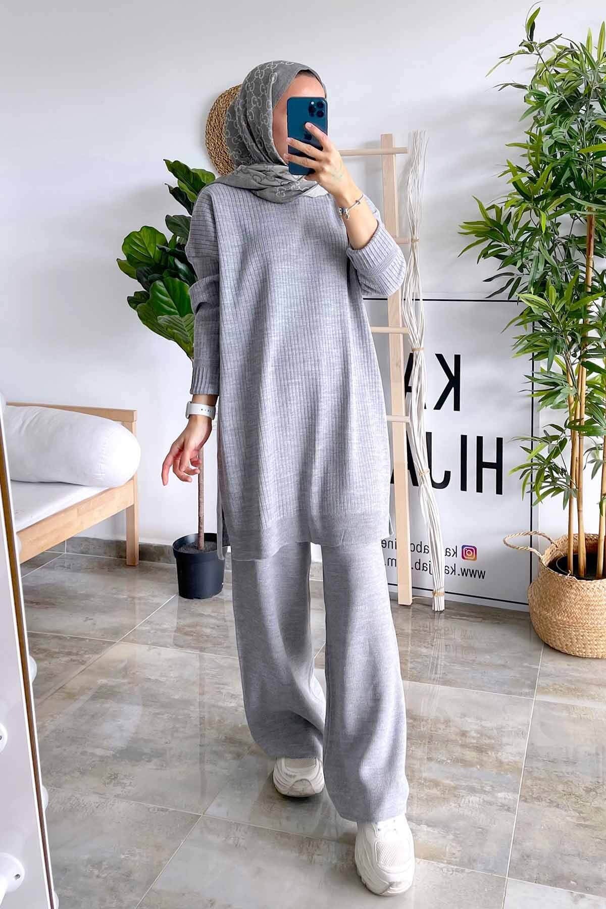 Anje Knitwear Suit - Grey