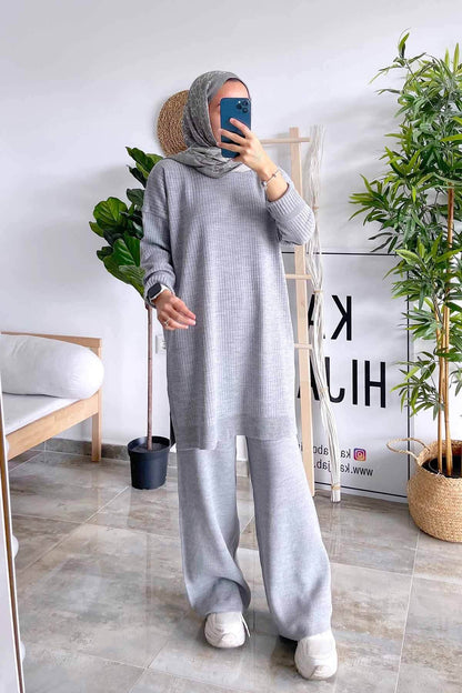 Anje Knitwear Suit - Grey