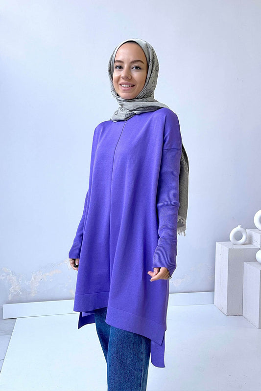 Mira Mercerized Tunic - Violet