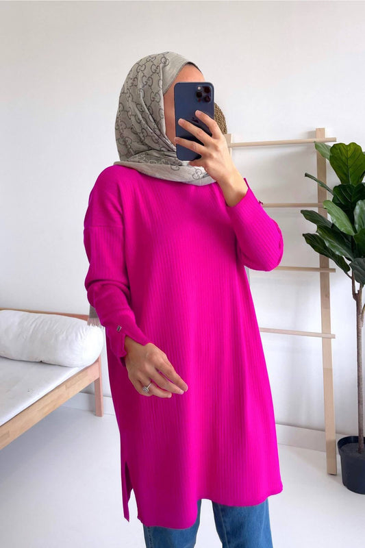 Mercerized Tunic with Wick - Fuchsia