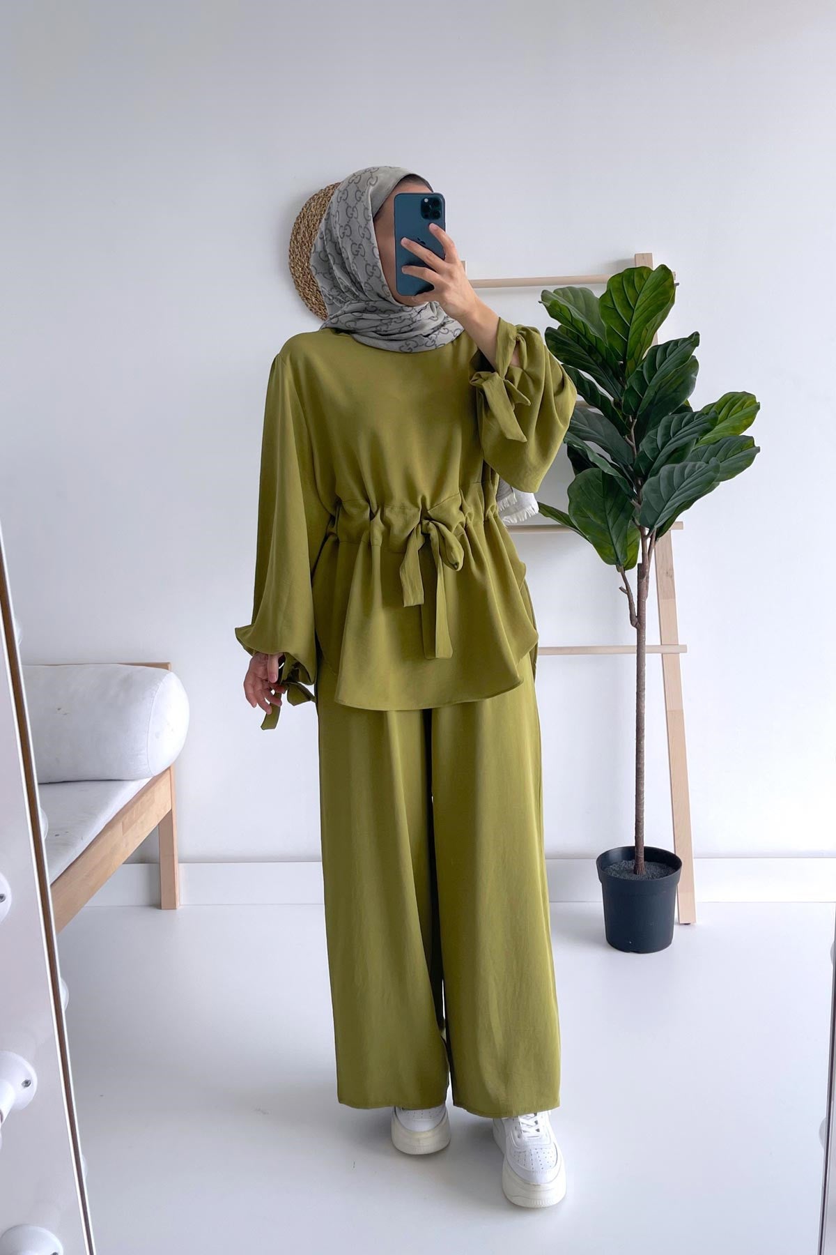 Waist Belt Suit - Green