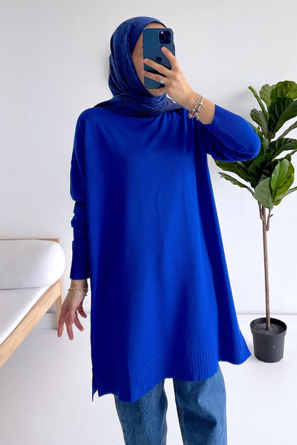 Line Mercerized Tunic - Saxe