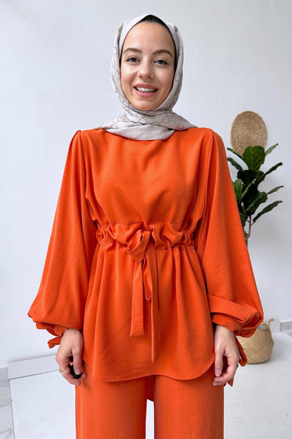 Waist Belt Suit - Orange